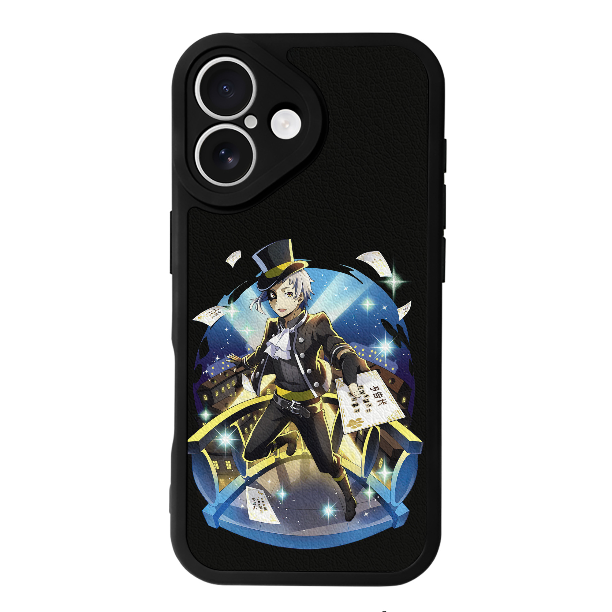 （画像用） 文豪ストレイドッグス Bungo Stray Dogs 【iPhone 16シリーズ対応】シリコンスマホケース（レザー調） 材質：シリコン